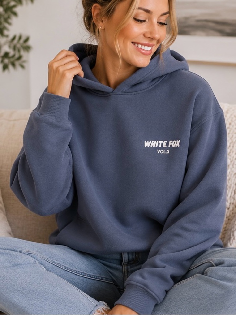 White Fox Boutique Vol.3 Slate Blue Pullover Hoodie